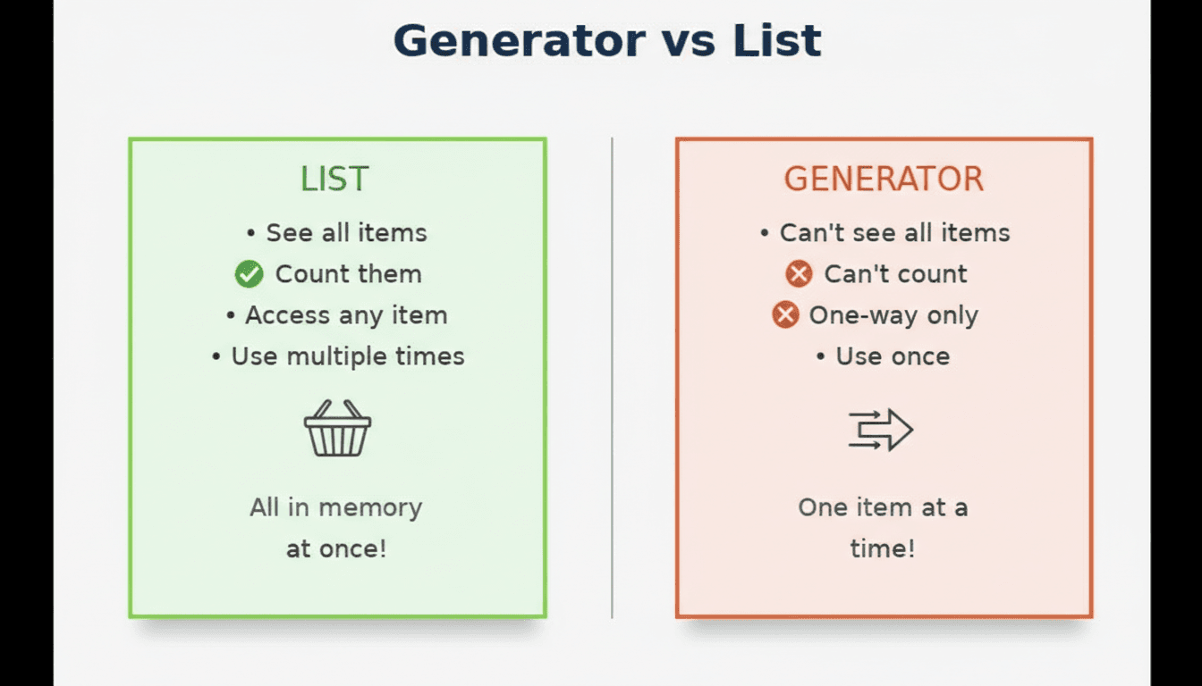 Generators vs Lists in Python